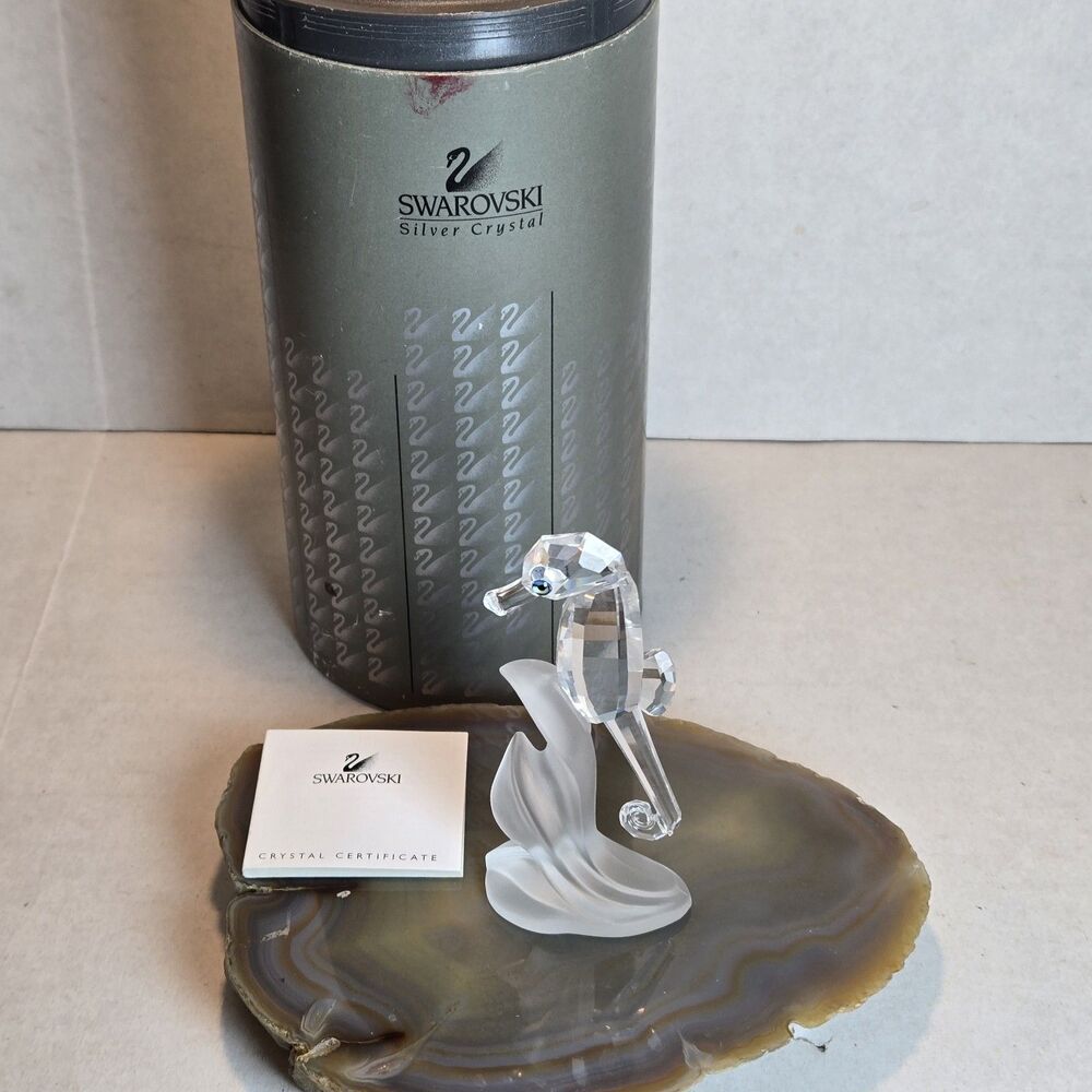 Swarovski Clear Crystal Seahorse Figurine - Clear/White